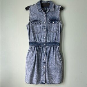 Gap 100% Cotton Denim Sleeveless Dress
